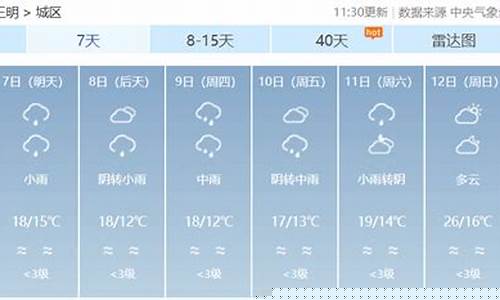 三明天气预报15天天气_三明天气预报15天天气查询百度